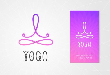 Yoga studio logo tasarım şablonu