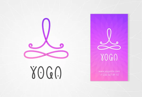 Modelo de design de logotipo de estúdio de ioga —  Vetores de Stock
