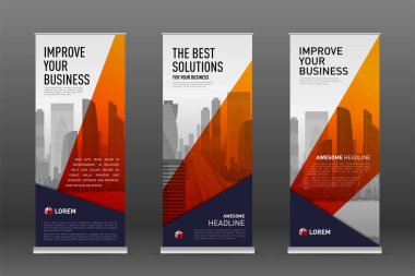 Afiş tasarım şablonları kümesi olarak inşaat topla