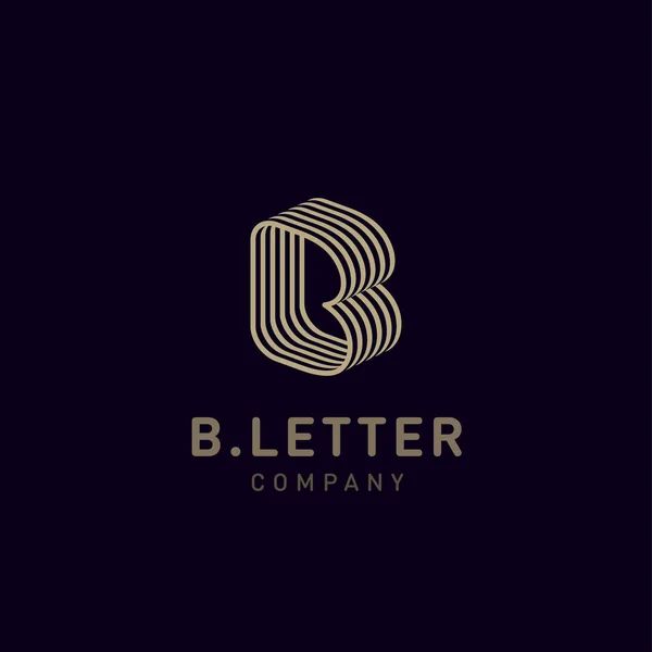 Letter B vector logo design template for corporate identity — Stock Vector