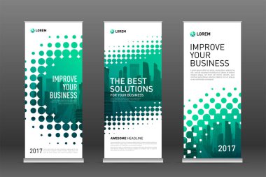 Afiş tasarım şablonları kümesi olarak inşaat topla