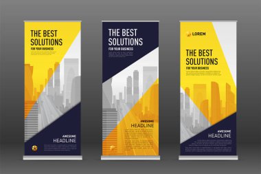 Afiş tasarım şablonları kümesi olarak inşaat topla