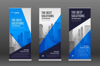 Afiş tasarım şablonları kümesi olarak inşaat topla