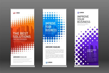 Afiş tasarım şablonları kümesi olarak inşaat topla