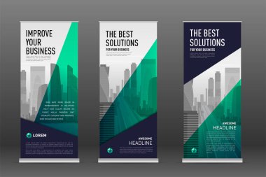 Afiş tasarım şablonları kümesi olarak inşaat topla