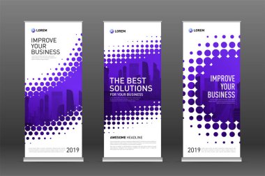 Afiş tasarım şablonları kümesi olarak inşaat topla