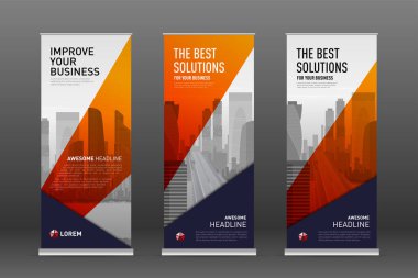 Afiş tasarım şablonları kümesi olarak inşaat topla