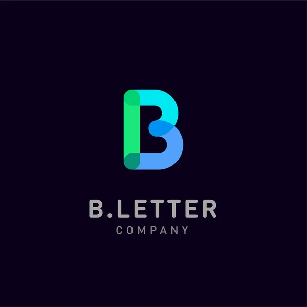 Templat desain logo vektor huruf B bagi identitas perusahaan - Stok Vektor