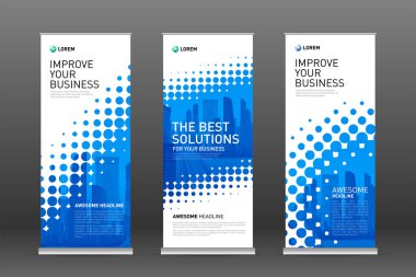 Noktalı resim afiş tasarım şablonları kümesi olarak topla.