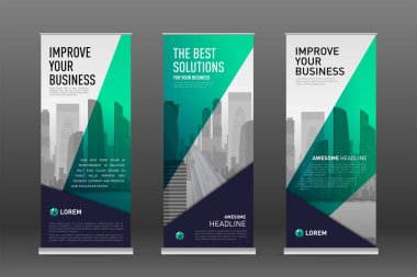 Afiş tasarım şablonları kümesi olarak inşaat topla