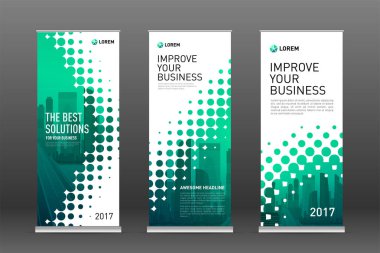 Afiş tasarım şablonları kümesi olarak gayrimenkul topla