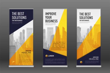 Afiş tasarım şablonları kümesi olarak inşaat topla