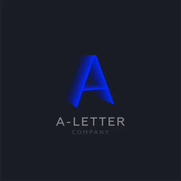 Carta Um modelo de design de logotipo vetorial para identidade corporativa —  Vetores de Stock