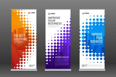 Afiş tasarım şablonları kümesi olarak inşaat topla