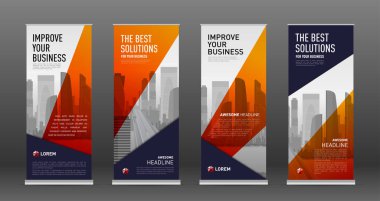 Afiş tasarım şablonları kümesi olarak inşaat topla