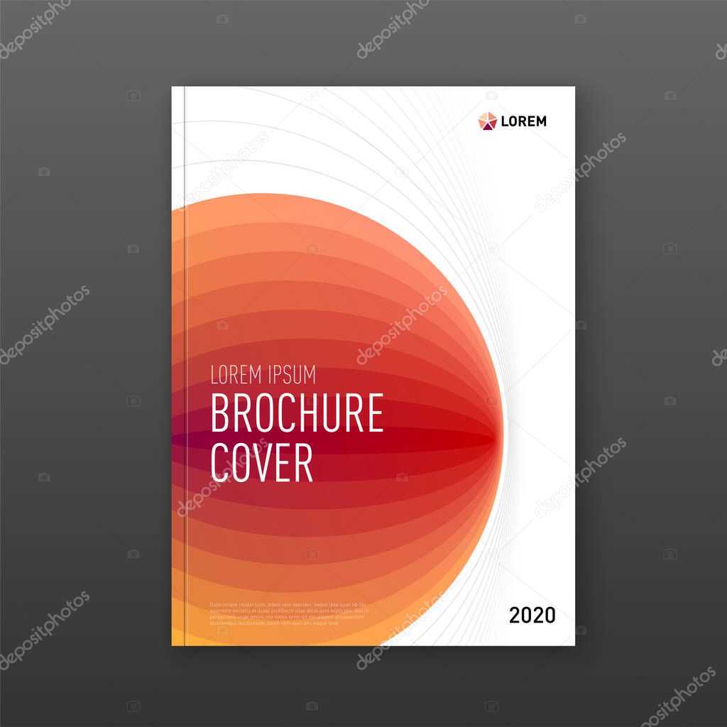 Annual report cover design template for business