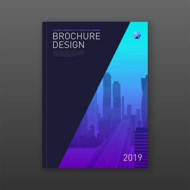 Yıllık rapor broşür kapak tasarım düzeni