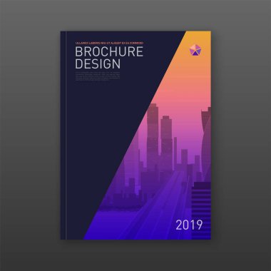 Yıllık rapor broşür kapak tasarım düzeni