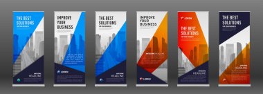 Afiş tasarım şablonları kümesi olarak inşaat topla