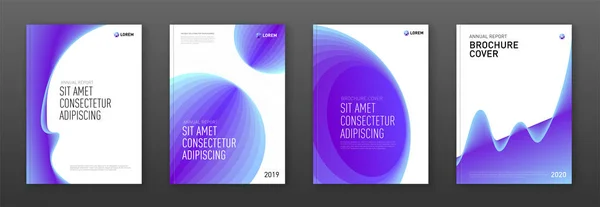 Set di modelli di copertina per brochure aziendali per aziende — Vettoriale Stock