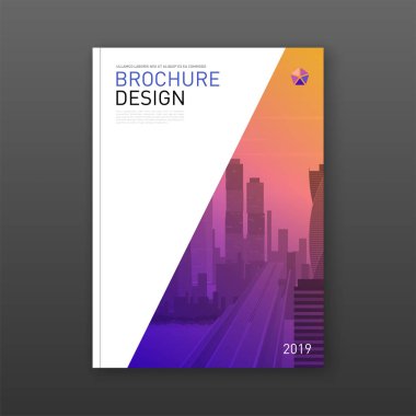 Yıllık rapor broşür kapak tasarım düzeni