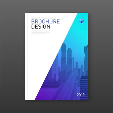 Yıllık rapor broşür kapak tasarım düzeni