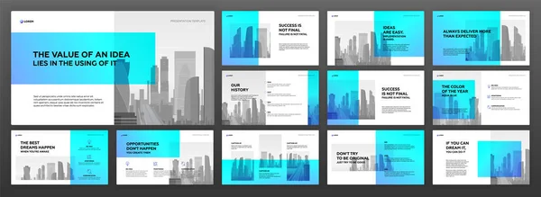 Business presentation templates set — Stock Vector