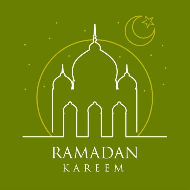 Müslüman ramazan Kareem vektör çizim sembolü grafik tebrik kartı tasarımı