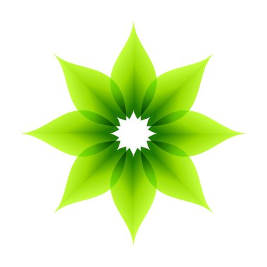 Güzel geometrik çiçek şekli vektör simge grafik Logo tasarımı