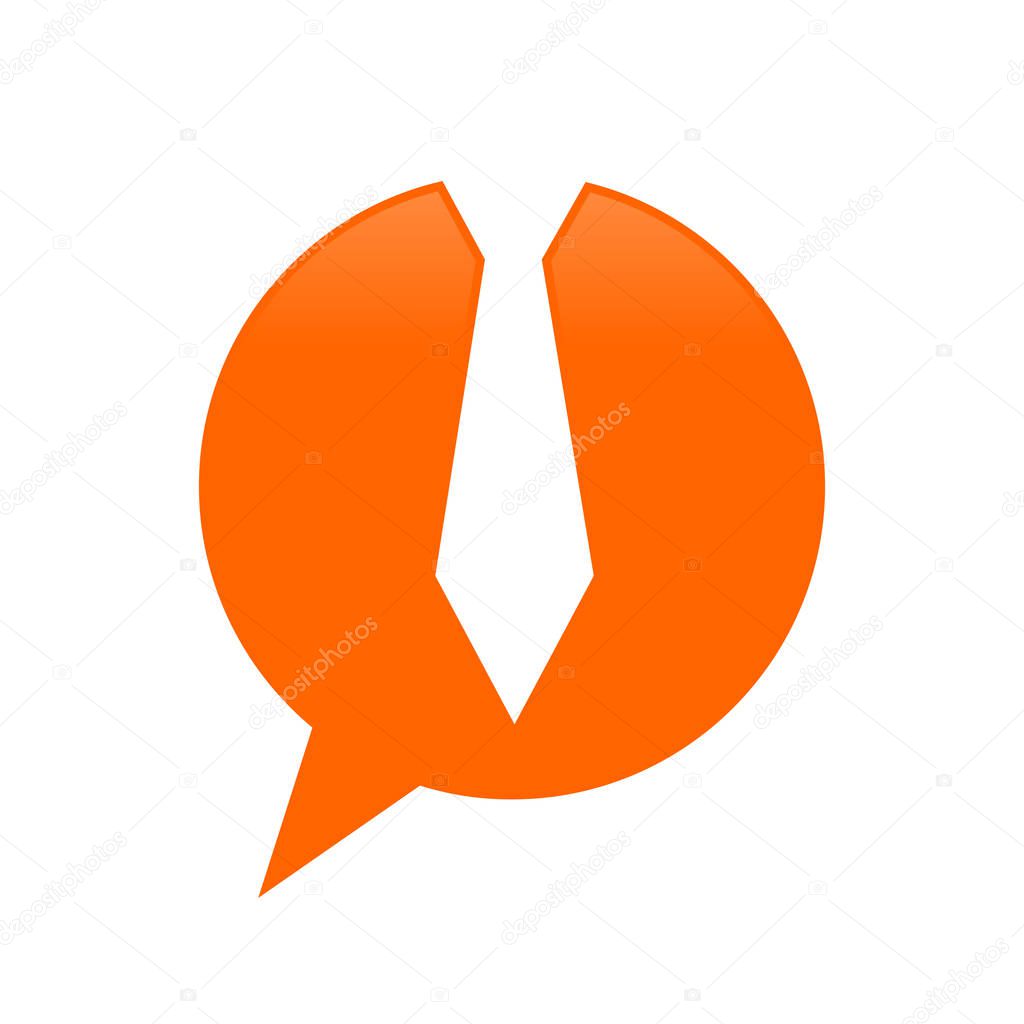 CEO Talk Orange Bubble Chat Orange Vector Icon Symbol Graphic Logo Design