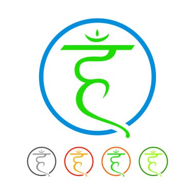Akasha daire vektör simge grafik Logo tasarımı