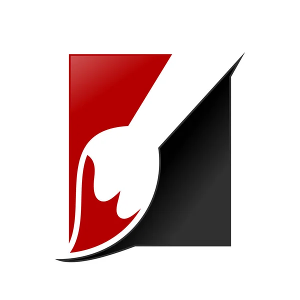 Artysta Pędzel Pole Wektor Symbol Graficzny Logo Design — Wektor stockowy