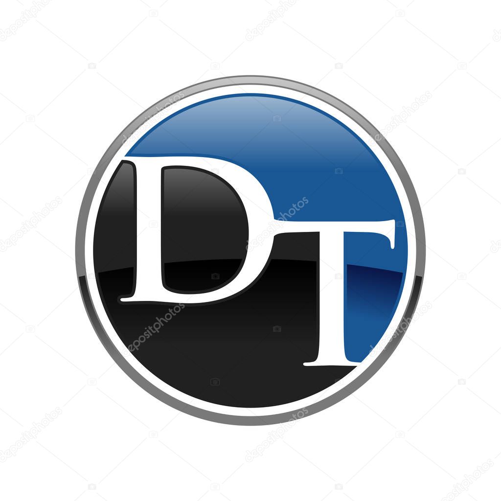 Circle Initial DT Firm Vector Symbol Graphic Logo Design