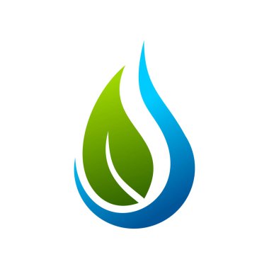 Eko su damla vektör simge grafik Logo tasarım şablonu