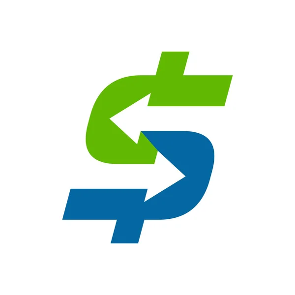 Rápido Transferencia Dinero Vector Símbolo Diseño Logo Gráfico — Vector de stock