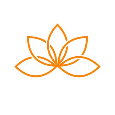 Lotus Artistic Line Vector Symbol Graphic Logo Design Template clipart