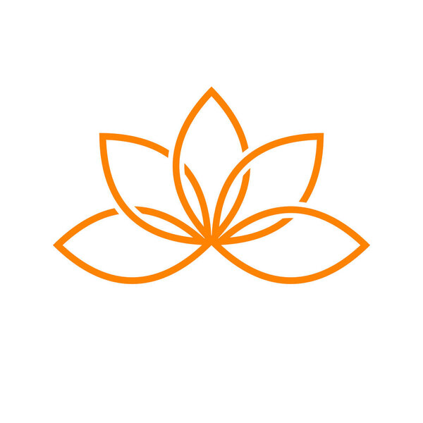 Lotus Artistic Line Vector Symbol Graphic Logo Design Template