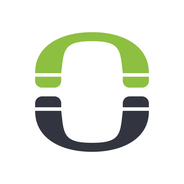 Téléphone Initial Lettermark Vector Symbol Graphic Logo Design — Image vectorielle