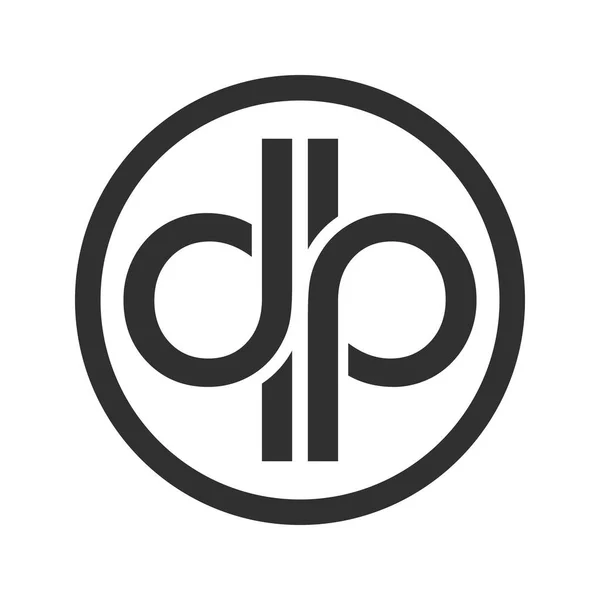 Baş Harfleri Özel Sınırsız Dairesel Vektör Simge Grafik Logo Tasarım — Stok Vektör