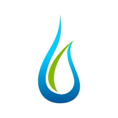 Çevre dostu su damla vektör simge grafik Logo tasarım şablonu