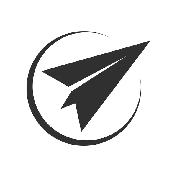 Papel Abstrato Avião Mail Círculo Direção Nordeste Vector Símbolo Gráfico —  Vetores de Stock