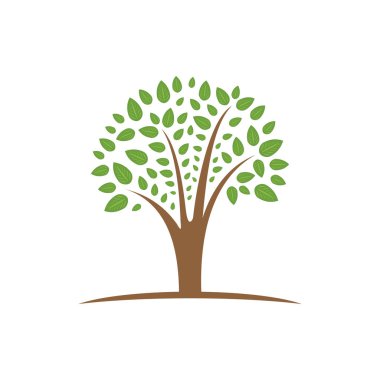 Ağaç büyüme ve refah vektör simge grafik Logo tasarımı