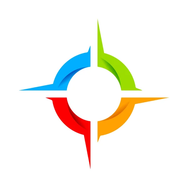 Sozialer Kompass Rad Vektor Symbol Grafik Logo Design — Stockvektor