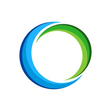 Hilal Swoosh vektör simge grafik Logo tasarım şablonu