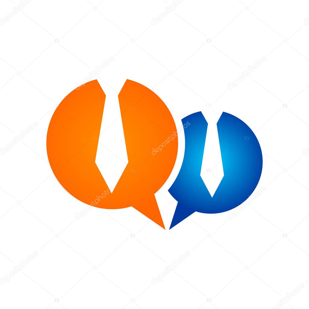 Business Talk Speech Bubble Vector Symbol Graphic Logo Design Template
