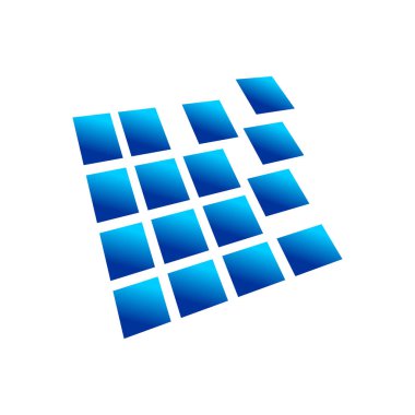 Dijital bloklar Bostan'da 3d kutu simgesi tasarım