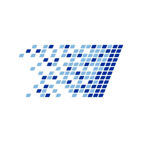 デジタル データ プラットフォームのフラグメントのロゴのグラフィック デザイン — ストックベクタ