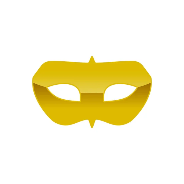 Masque d'or de carnaval Symbole de costume Design graphique — Image vectorielle