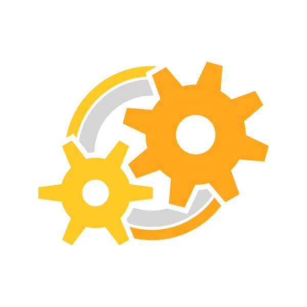 Ingenjör Koggen Hjul Setup Vektor Symbol Grafisk Logotyp Formgivningsmall — Stock vektor