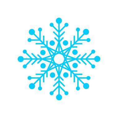 Kar tanesi benzersiz mavi şekli vektör simge grafik Logo tasarım şablonu